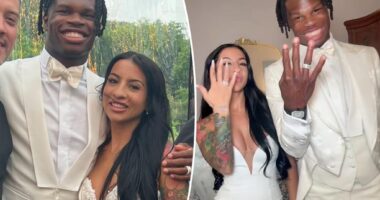 Travis Hunter marries fiancée Leanna Lenee after online criticism about their relationship