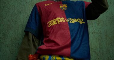 Rapper Travis Scott has become the latest star to have his logo featured on Barcelona's shirt