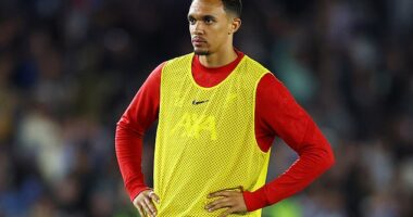 Trent Alexander-Arnold looked dejected following Liverpool's 3-2 loss at Brighton on Monday