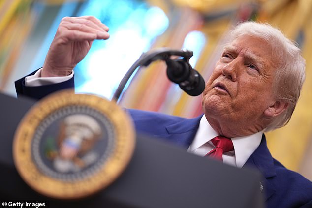 President Donald Trump showed obvious anger when being asked about Wall Street traders who accuse him of 'chickening out' on tariffs. Trump called it the'nastiest question'