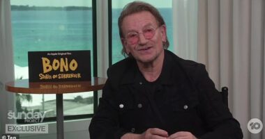Bono (pictured) born Paul David Hewson, sat down with The Project on Sunday to talk about his upcoming film Bono: Stories of Surrender, a documentary about his life behind the mic as U2's frontman