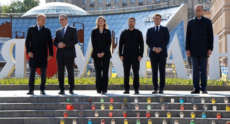 Ukraine-Russia war latest: Starmer joins world leaders in Kyiv to push Putin to agree 30-day ceasefire