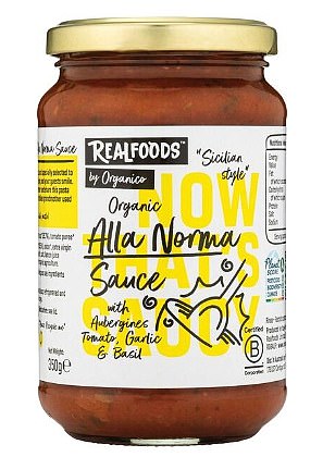 Realfoods organic alla norma sauce has been pulled from shelves over fears of glass contamination