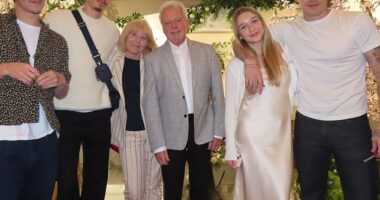 Victoria Beckham shared a message for absent son Brooklyn on Monday amid an escalating feud with her eldest child and his actress wife, Nicola Peltz.