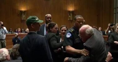 WATCH: Ben & Jerry’s Co-Founder Arrested for Heckling RFK Jr. About Gaza During Senate Hearing.