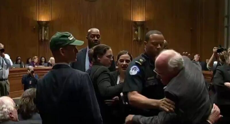 WATCH: Ben & Jerry’s Co-Founder Arrested for Heckling RFK Jr. About Gaza During Senate Hearing.