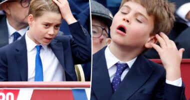 Watch Prince Louis mimic big brother Prince George during VE Day parade