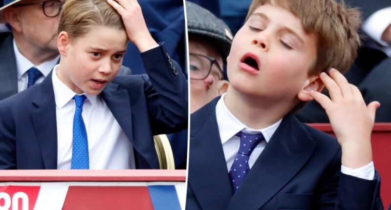 Watch Prince Louis mimic big brother Prince George during VE Day parade