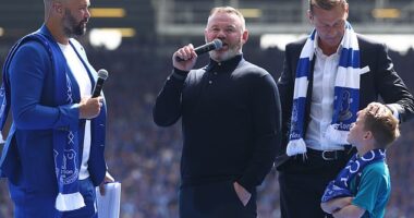 Wayne Rooney was among Everton greats present for their Goodison Park farewell