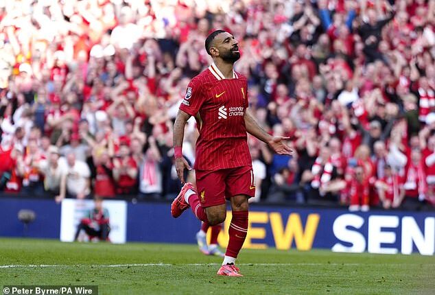Mohamed Salah has 28 Premier League goals this season and is chasing a record