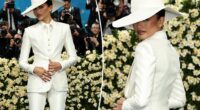 Zendaya suits up in white on the Met Gala 2025 red carpet