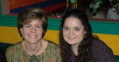 Susan Giesemann with her stepmother Suzanne. 'Although I had no children of my own, I shared the love of Susan and her elder sister Elisabeth, my husband Ty¿s two daughters from his previous marriage,' writes Suzanne