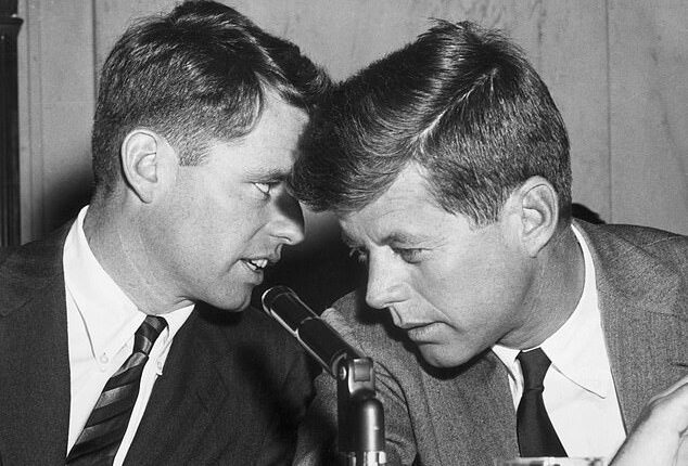 Bobby and Jack Kennedy. Both were rumoured lovers of Marilyn
