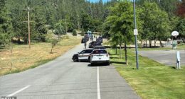 Police officers and firefighters who responded to the scene of a brush fire in Coeur d'Alene, Idaho were reportedly shot at