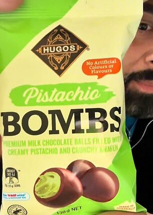 Melbourne foodie Nectro Vlangos was among the lucky few to get his hands on the new chocolate, describing it as 'basically like the Dubai chocolate but in ball forms'