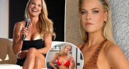 Ali Larter, 49, shows off her figure in red string bikini