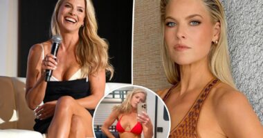 Ali Larter, 49, shows off her figure in red string bikini