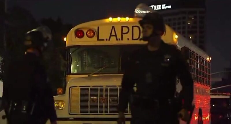 Almost 200 Pro-Illegal Immigrant Agitators Arrested in Downtown LA.