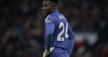 Goalkeeper Andre Onana, 29, has started 72 Premier League games for Manchester United