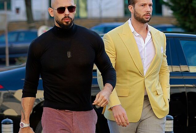 Andrew Tate, left, will not face criminal prosecution over accusations brought by model Bri Stern, who claimed he assaulted her during a sexual encounter in March