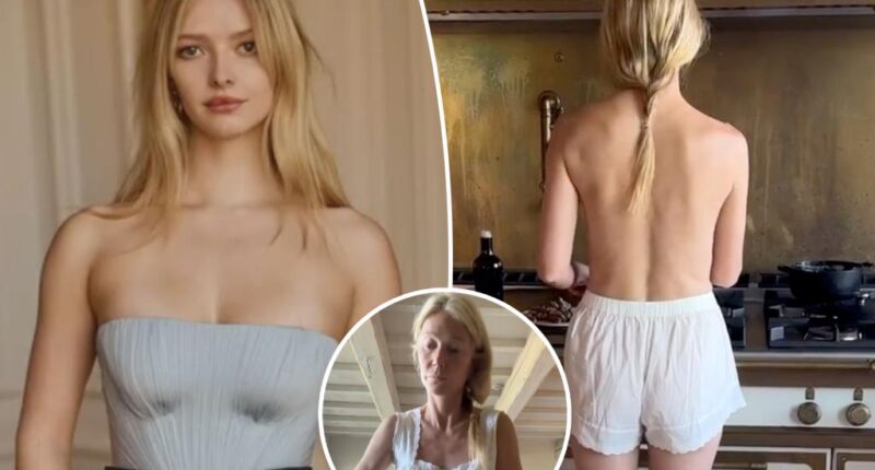 Apple Martin, 21, reacts to mom Gwyneth Paltrow, 52, ditching her top in new cooking video