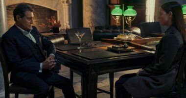 Ian McShane and Ana De Armas in Ballerina