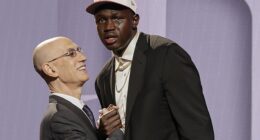 Khaman Maluach, 18, cried after being picked by the Phoenix Suns in the NBA Draft