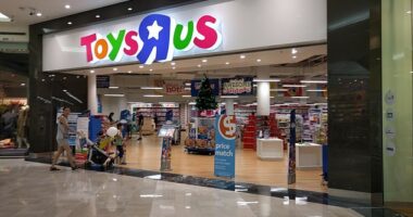 Iconic children's store Toys R Us (pictured) has collapsed for the second time in Australia, five years after the retail giant was handed a major lifeline