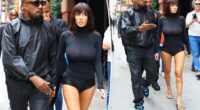 Bianca Censori wears sheer black top, tiny shorts in NYC