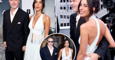 Brad Pitt and Ines de Ramon have date night at 'F1' premiere