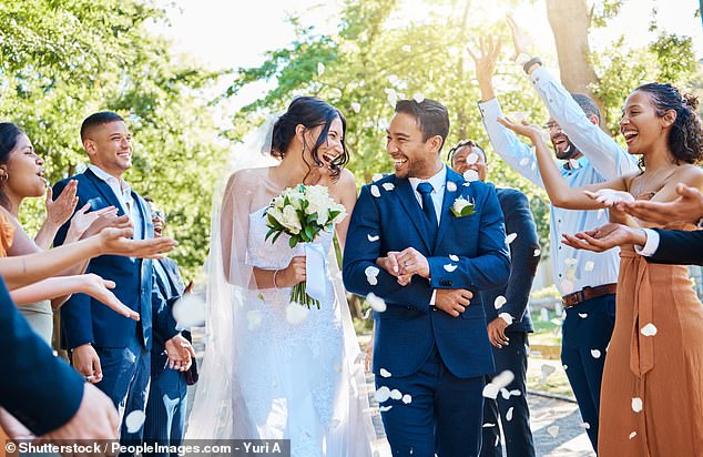 A bride was shocked and annoyed when her mother-in-law arrived to her wedding wearing a white dress (stock image)