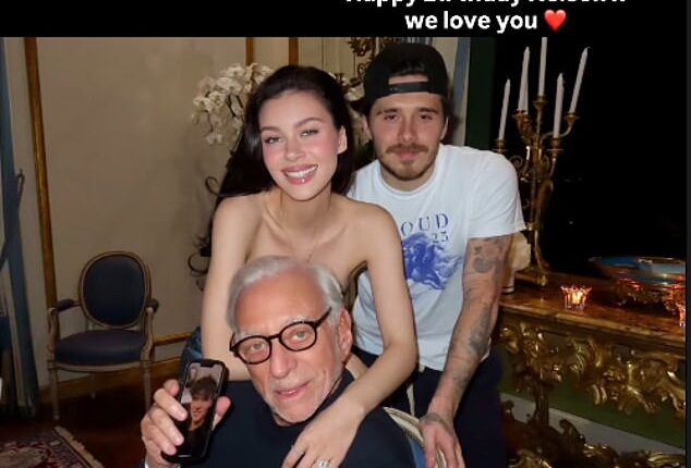 Brooklyn Beckham has shared a gushing birthday about his billionaire father-in-law Nelson Peltz after snubbing his own dad David's big day