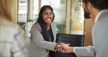 HR and career expert Chantal Bechervaise, founder of TakeItPersonelly.com, has shared the one essential question every job seeker should ask before wrapping up an interview (stock image)