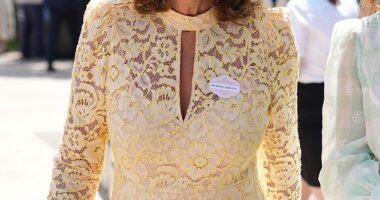 Carole Middleton channelled Molly-Mae as she stepped out in a £325 lace dress at Royal Ascot yesterday