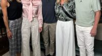 Todd and Julie Chrisley are looking back on the life-changing pardons that freed them from from federal prisons last month in an upcoming interview with Lara Trump for Fox News; (L¿R) Lara Trump, Savannah, Grayson, Julie and Todd Chrisley film their upcoming interview