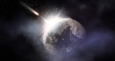 Scientists warn that the city-killer asteroid 2024 YR4 could hit the moon and unleash a devastating wave of shrapnel (stock image)