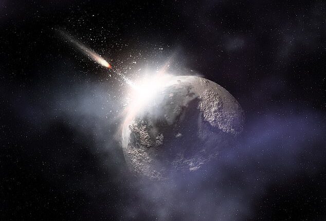 Scientists warn that the city-killer asteroid 2024 YR4 could hit the moon and unleash a devastating wave of shrapnel (stock image)