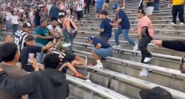 Fans of PSG and Botafogo were seen brawling in the stands during their Club World Cup match