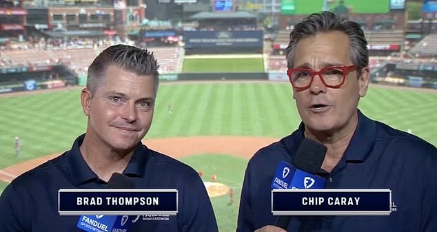 Chip Caray (right) suffered an unfortunate slip of the tongue while promoting a Pride night
