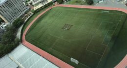Boston University soccer field