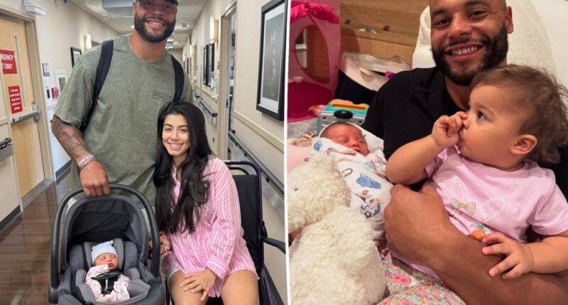 Cowboys QB Dak Prescott welcomes second baby girl with fiancée Sarah Jane Ramos