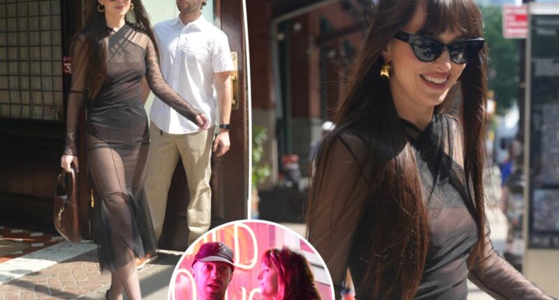 Dakota Johnson shows Chris Martin what he's missing post-breakup in completely sheer ensemble