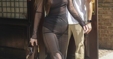 Dakota Johnson showed her ex-fiancé Chris Martin what he's missing while stepping out while heading to tape an episode of Late Night with Seth Meyers