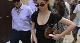 Michael Douglas was joined by his daughter Carys Zeta Douglas as they attended the Sant Joan festivities together in Menorca on Monday
