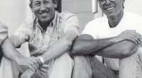 Jeffrey Katzenburg (right), pictured with Roy Edward Disney (left)  joined Disney when its animation unit was on the brink of collapse