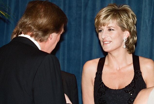 Princess Diana meets Donald Trump at the United Cerebral Palsy's 1995 Humanitarian Dinner in New York