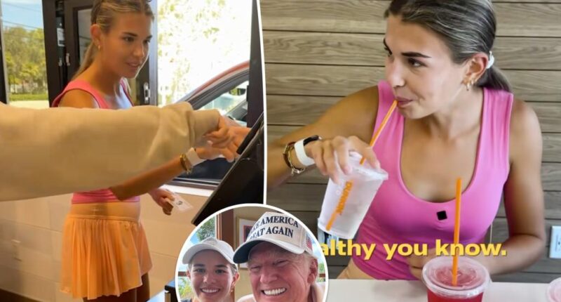 Donald Trump's granddaughter Kai works at Dunkin' Donuts drive-thru