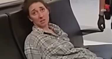 A woman named Alicia could barely keep her eyes open as she refused to get off a plane from Dallas to Boston on April 14, 2024, resurfaced bodycam footage showed