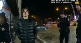 Peter Swenson, 19, was blowing off steam in the middle of the night in Chicago on January 7 after his father was diagnosed with stage four liver cancer