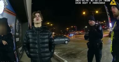 Peter Swenson, 19, was blowing off steam in the middle of the night in Chicago on January 7 after his father was diagnosed with stage four liver cancer